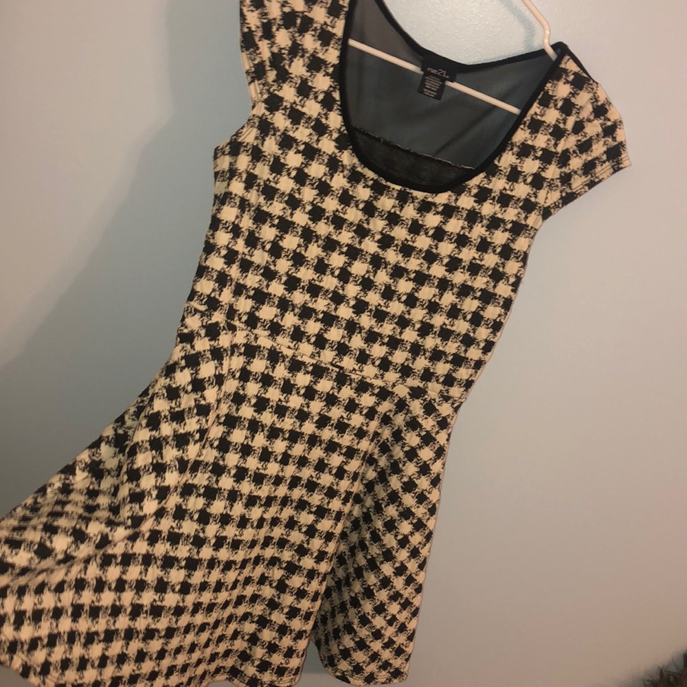 Checker print dress